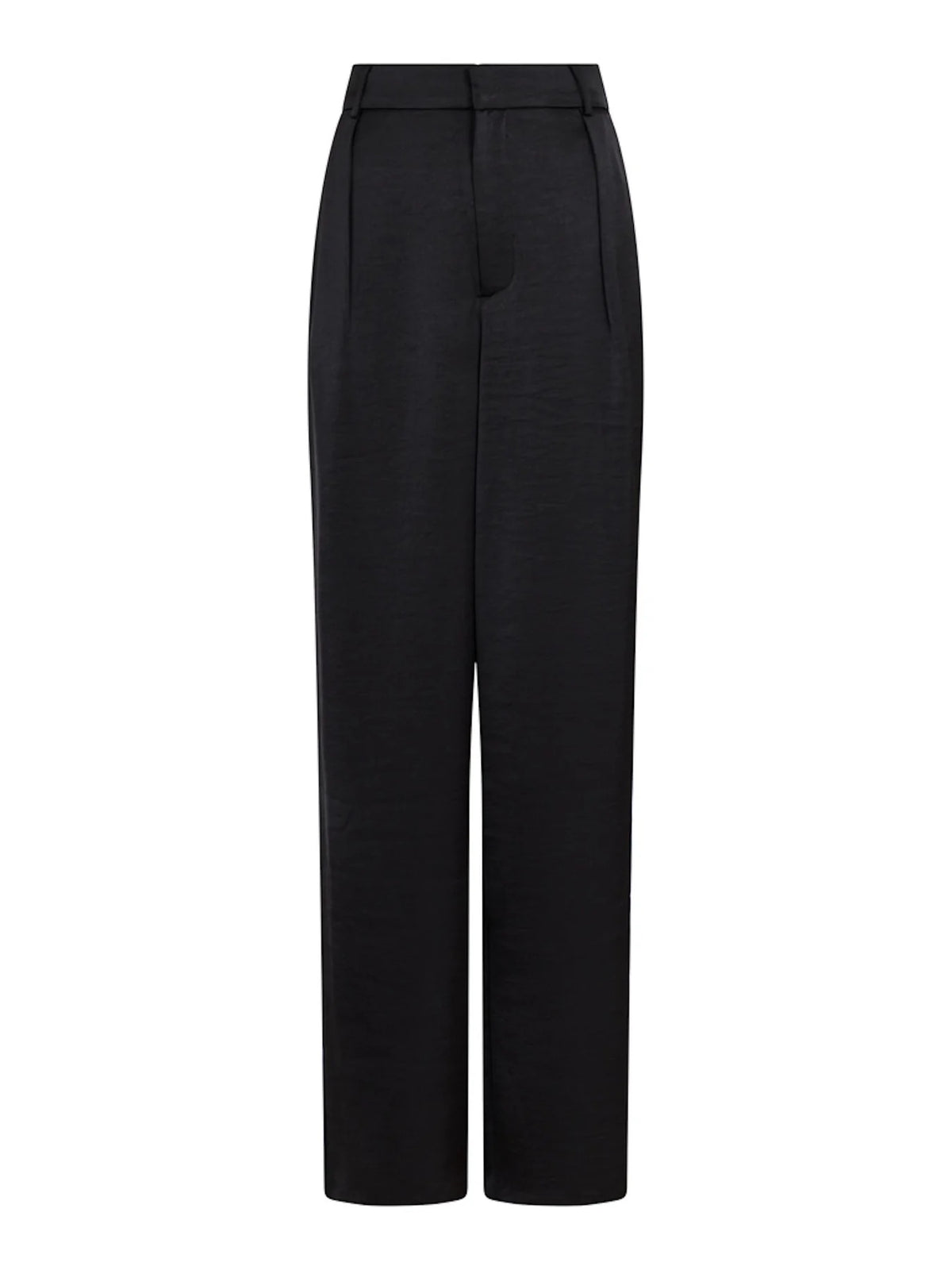 Neo Noir Alessandra Heavy Sateen Pants – Black, luxurious women's fashion wide-leg trousers, premium designer clothing.