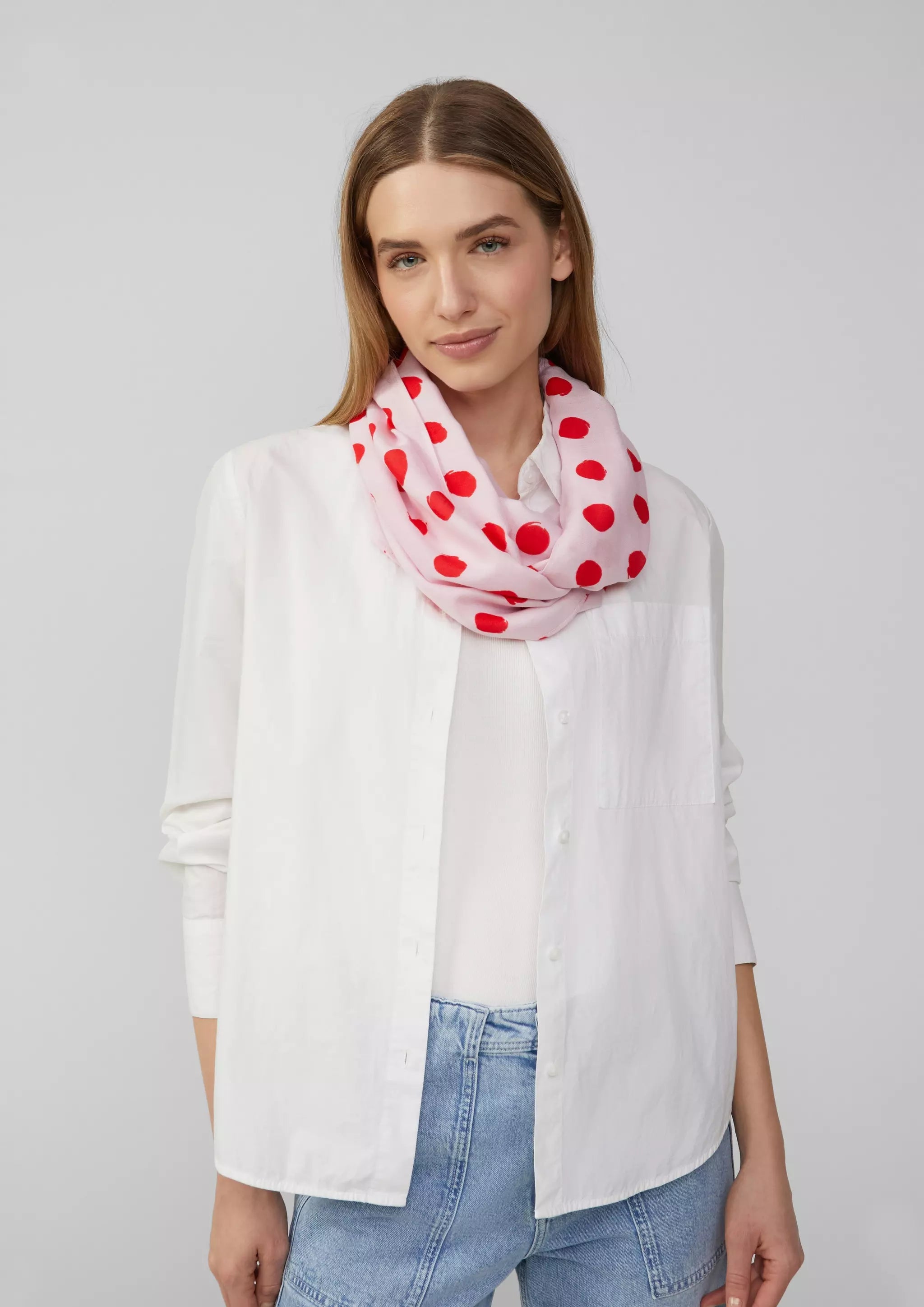 s.Oliver Viscose Loop Scarf with Artwork