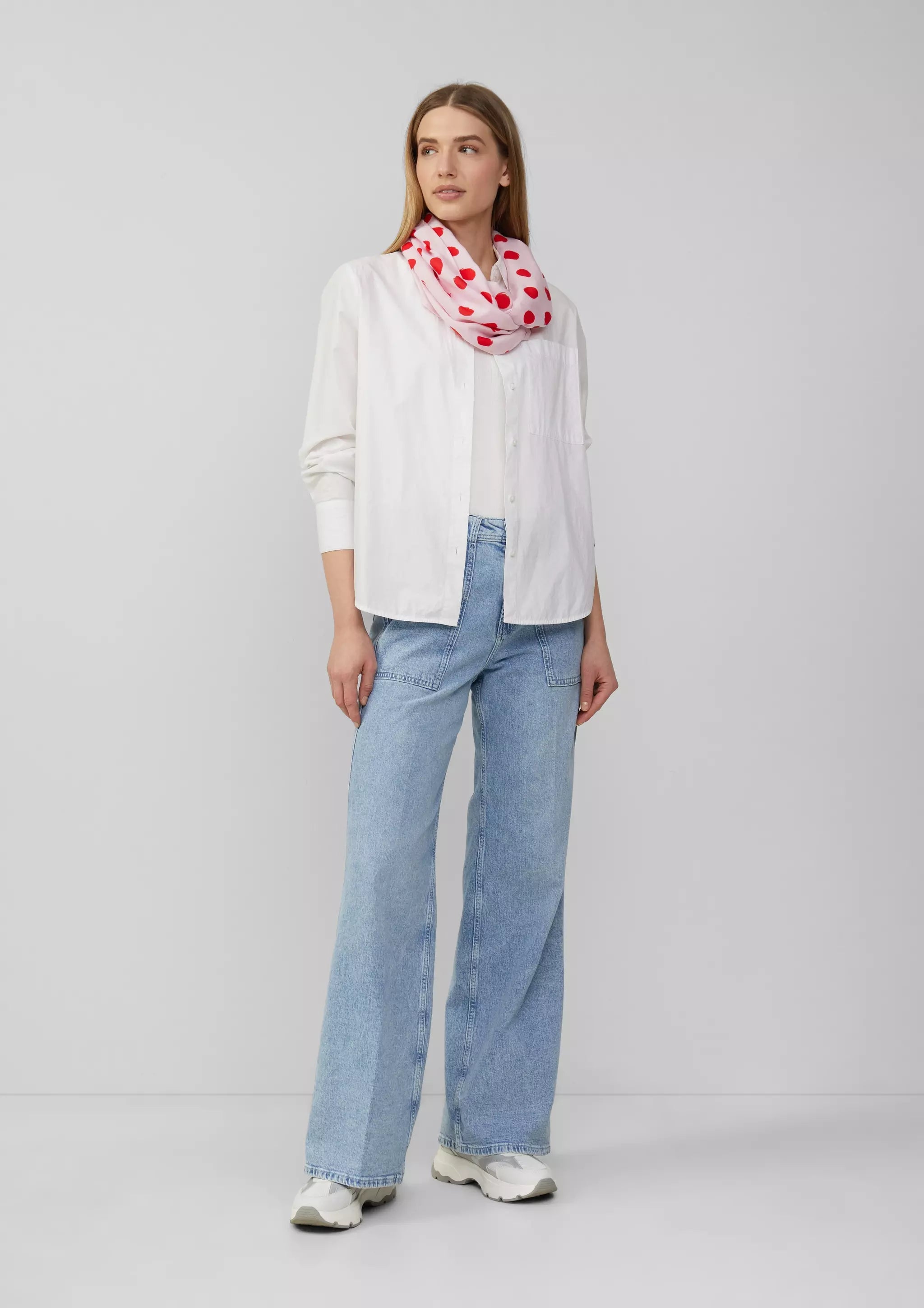 s.Oliver Viscose Loop Scarf with Artwork