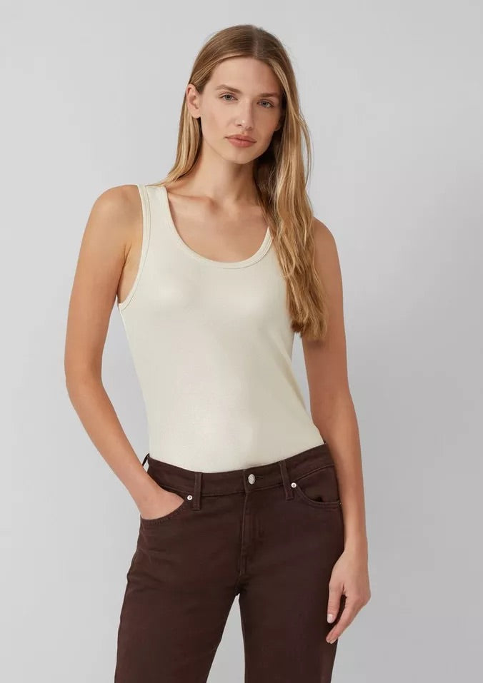 s.Oliver Shimmer Ribbed Tank Top