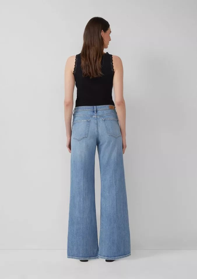 s.Oliver Lace Trim Ribbed Tank Top