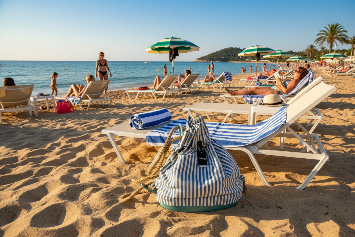 O bag beach bag – Marine striped