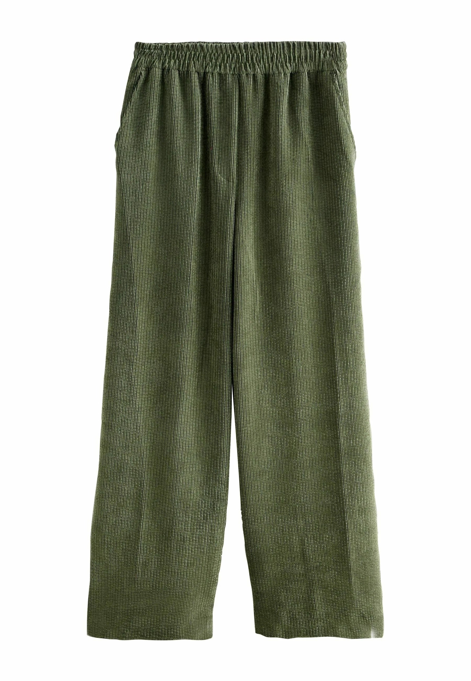Sorbet WIDE SOFT Corduroy Trousers - Olive Green