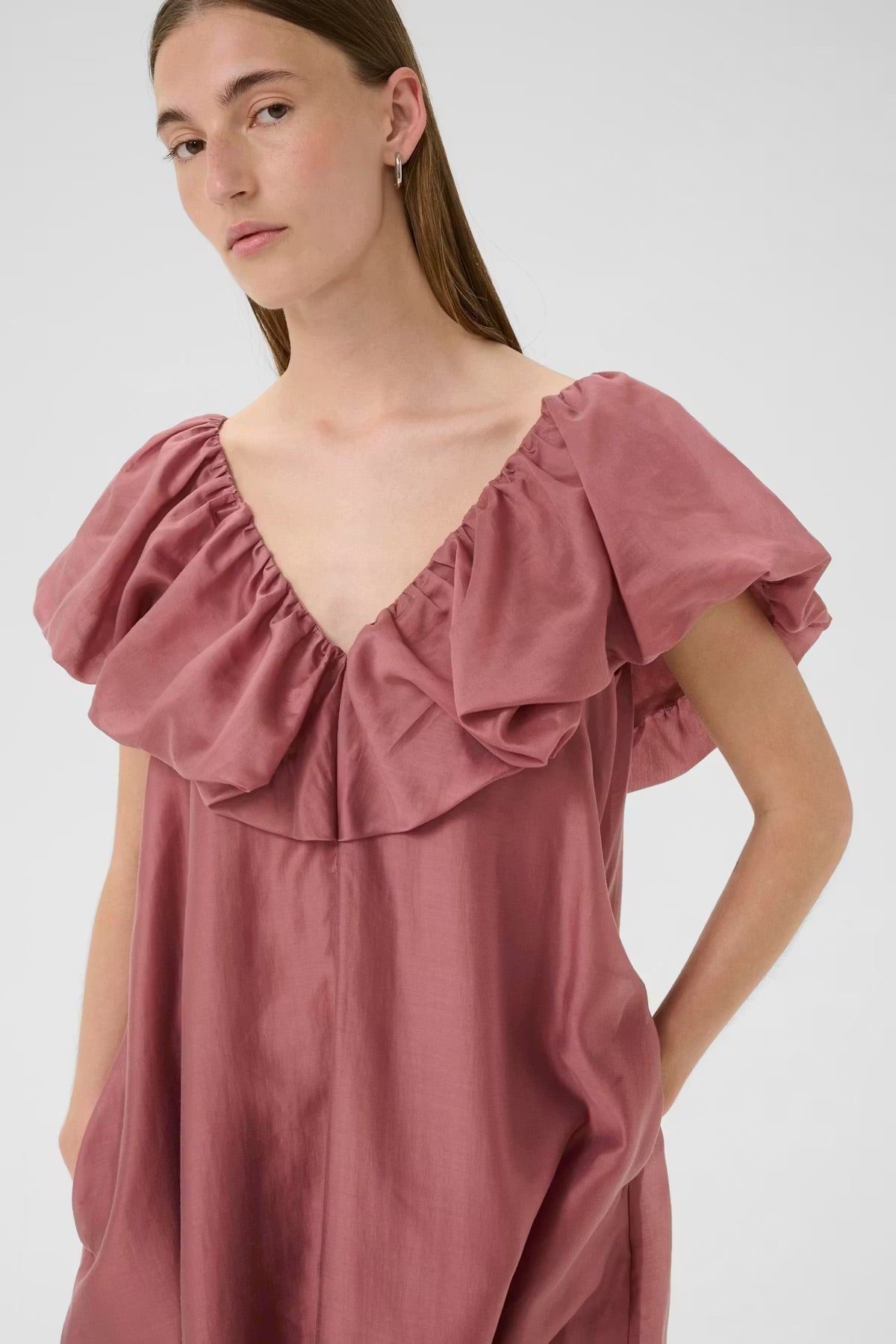 InWear AmeliaIW Dress - Dusty Rose Ruffle Dress