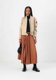 Lacoste Women's Elastic Waist Pleated Skirt