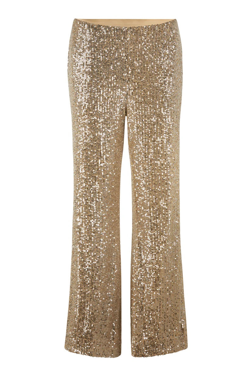 Part Two MELODIEPW Sequin Wide-Leg Trousers - Gold