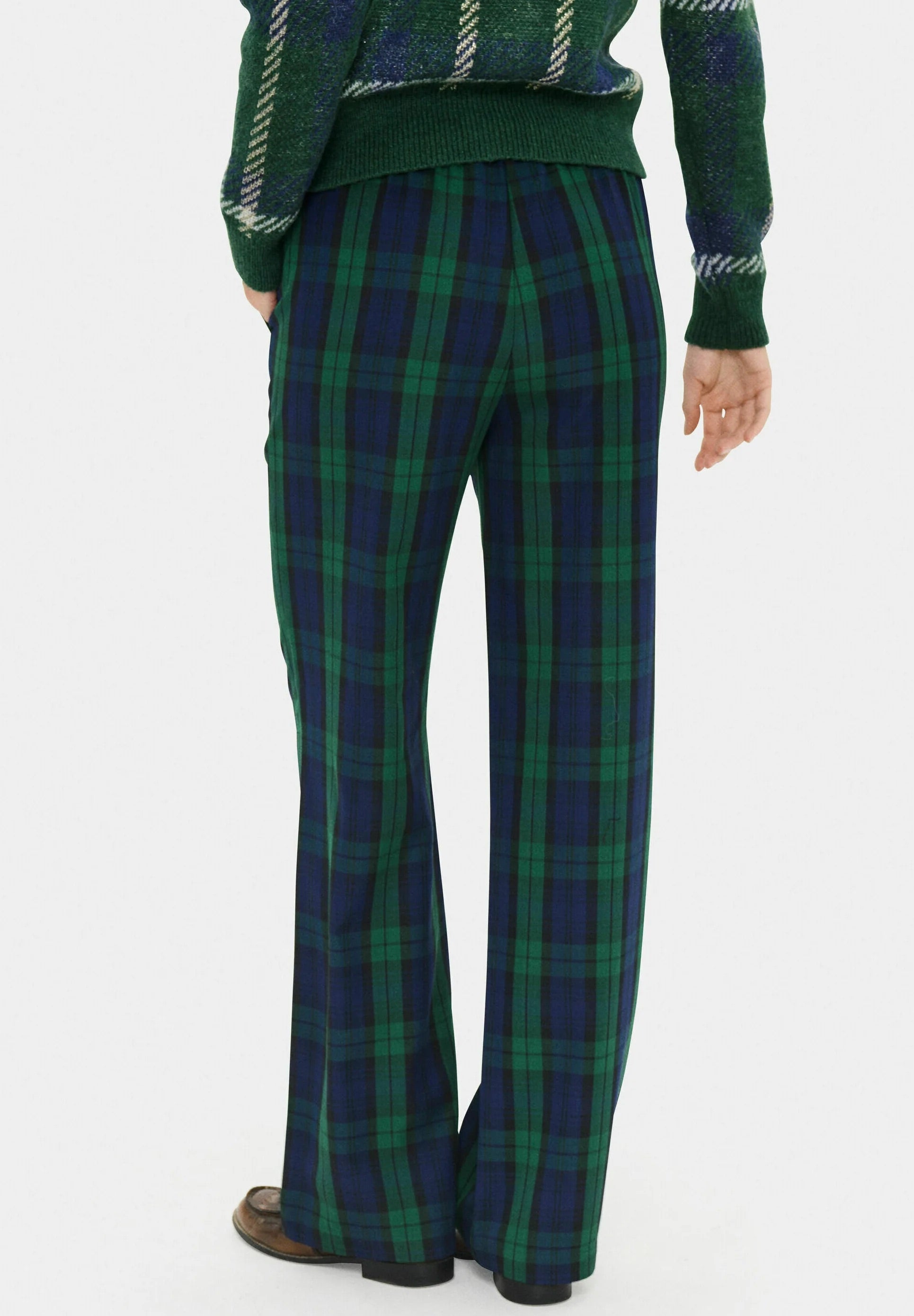 Saint Tropez MADONNASZ Trousers - Ocean Botanical Plaid