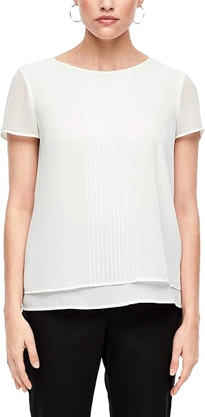 s.Oliver BLACK LABEL Pleated Blouse - Dream Cream