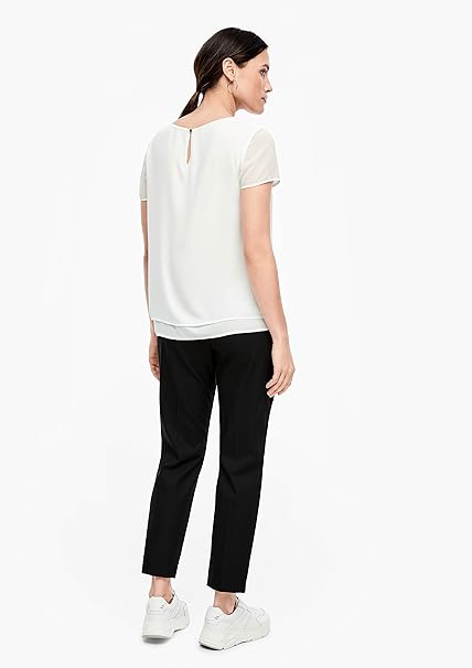 s.Oliver BLACK LABEL Pleated Blouse - Dream Cream