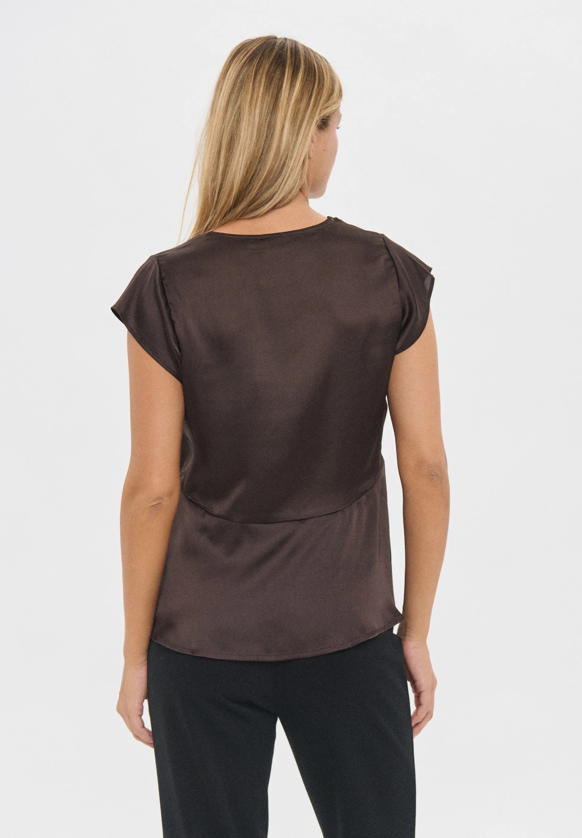 Saint Tropez SafinaSZ SS Blouse - Dark Oak