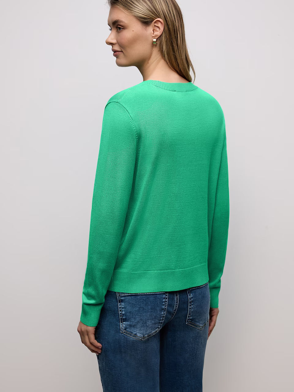 Saint Tropez STREET ONE Crew Neck Sweater - Emerald Green