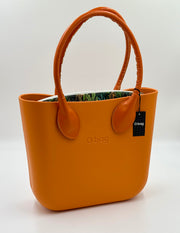 O bag mini – Caramel Handbag with Jungle Print Interior