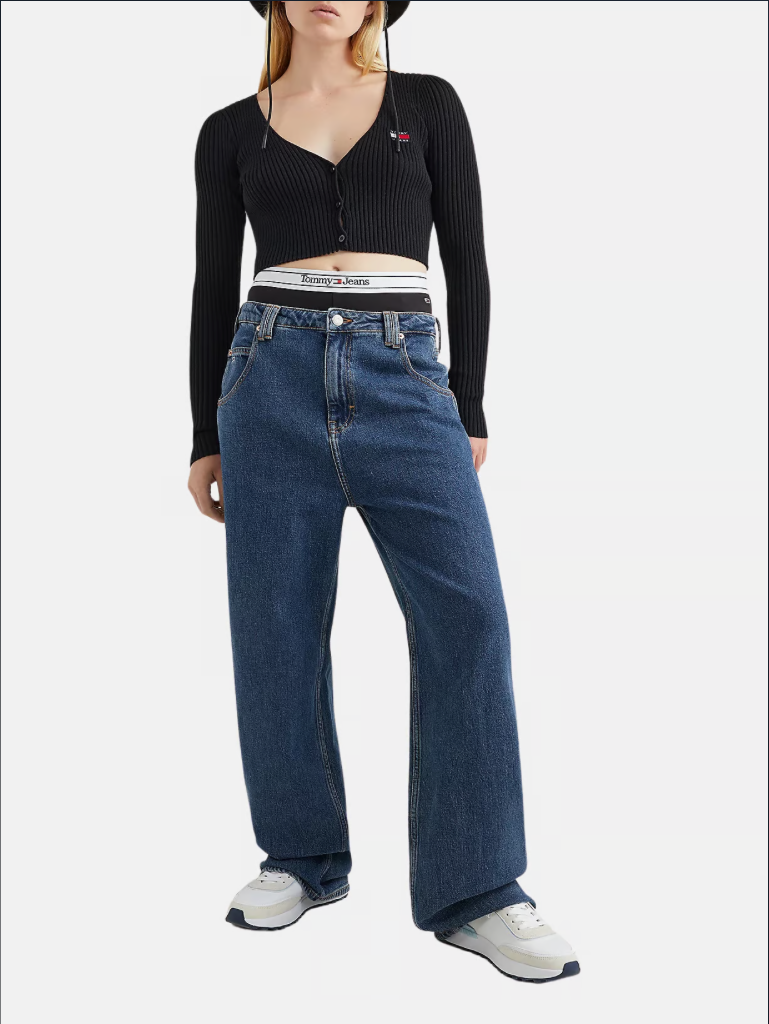 Tommy Jeans Essential Badge Cardigan – Black