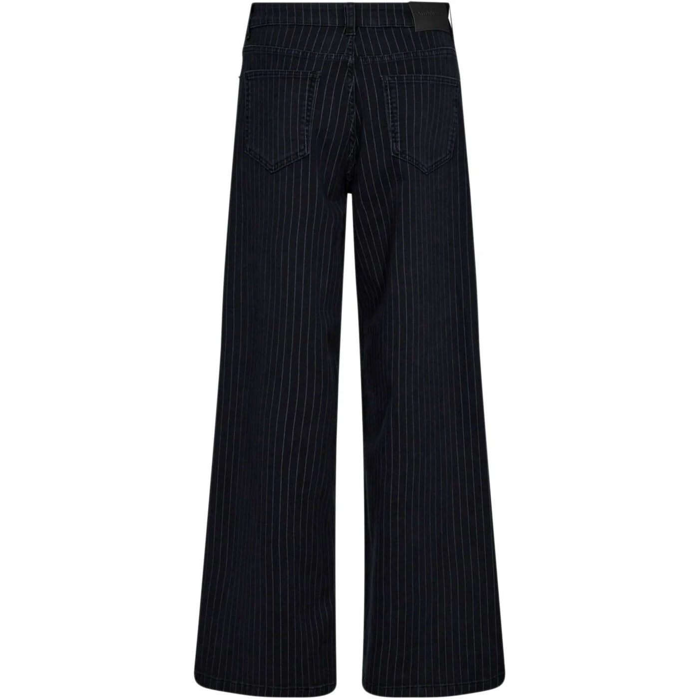 Co'couture Pin Pinstripe Wide-Leg Jeans – Black