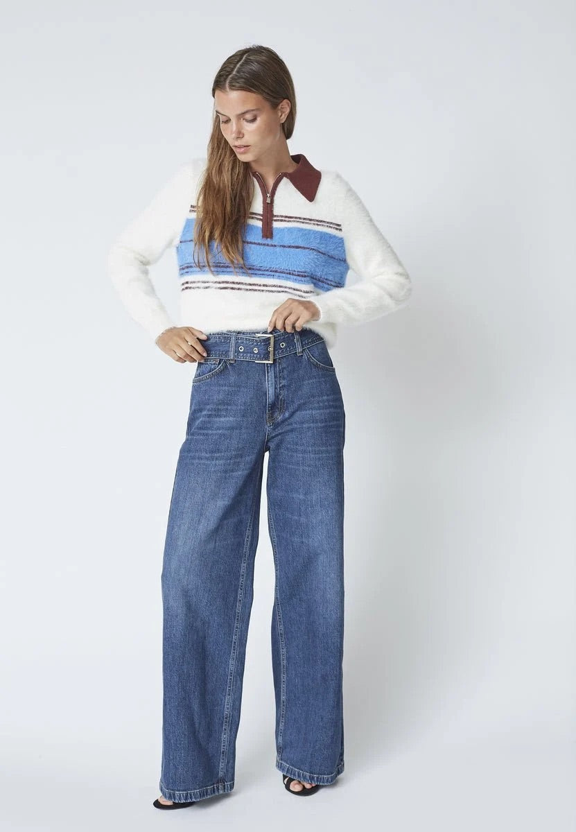 Co'couture Rumi CC Belt Wide-Leg Jeans – Dark Denim