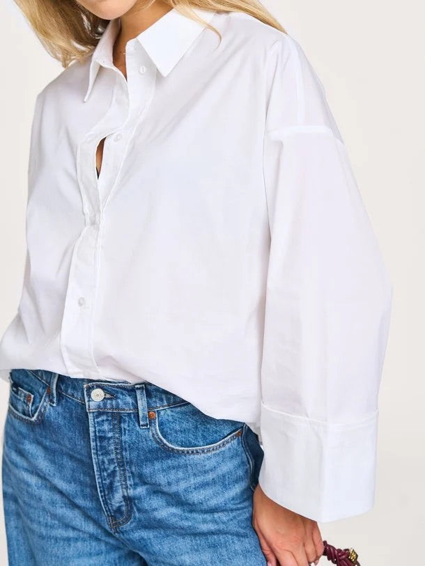 Co'couture Hina Wide Cuff Shirt – White