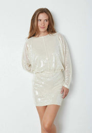 Co'couture Serafin CC Sequin Dress – Ivory