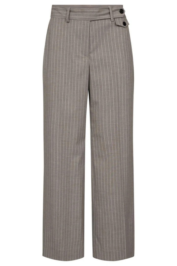 Co'couture Quin Pin Wide-Leg Trousers – Mink