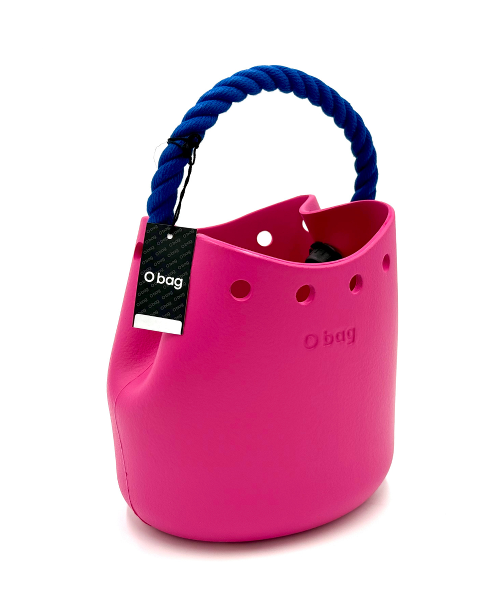 O bag Pink Bucket Bag – Blue Rope Handle