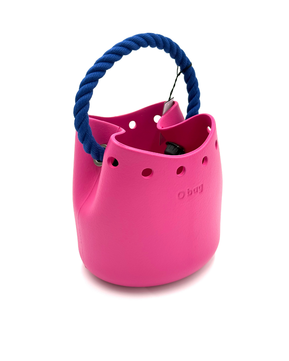 O bag Pink Bucket Bag – Blue Rope Handle