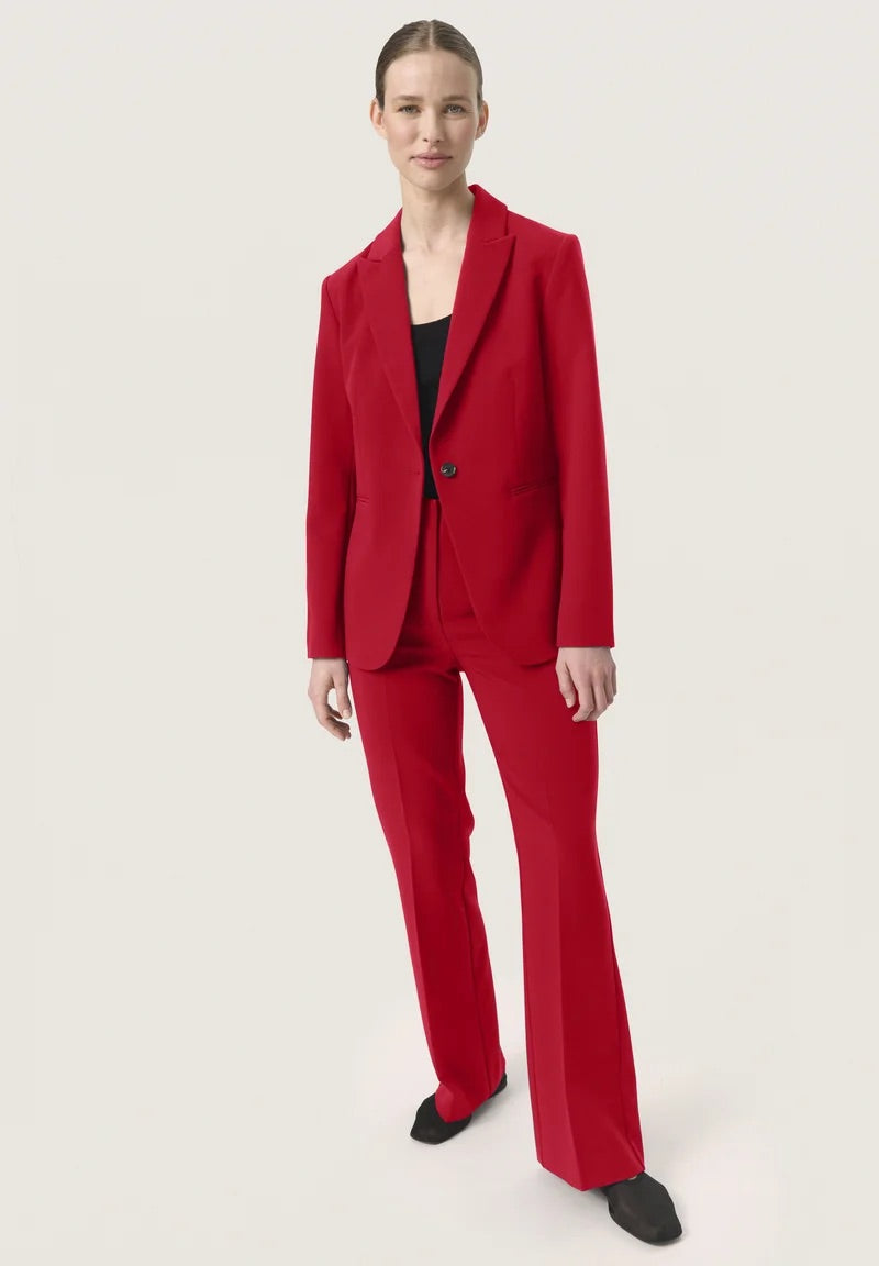 Soaked in Luxury SLCORINNE Short Blazer - Salsa Red