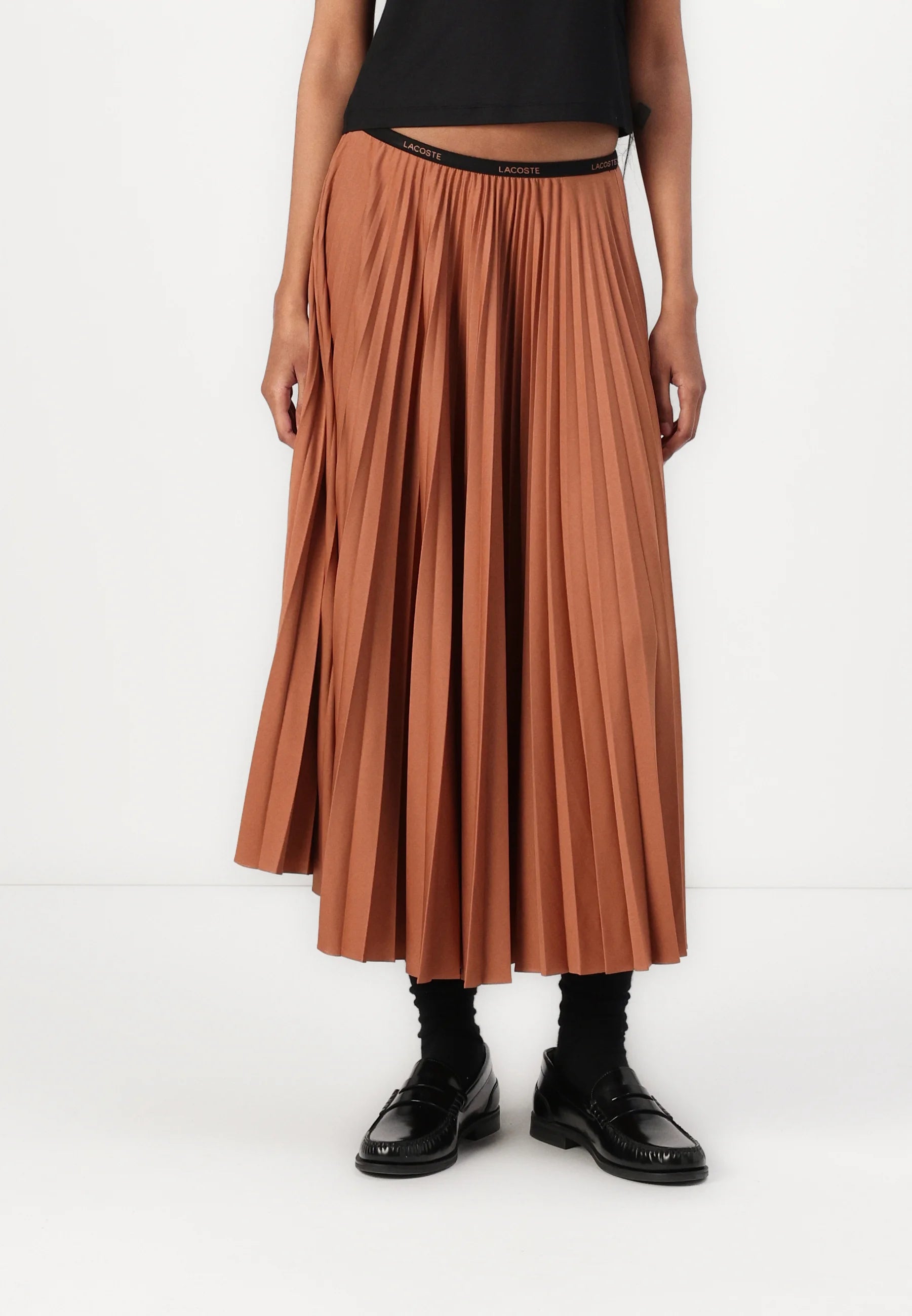 Lacoste Women's Elastic Waist Pleated Skirt