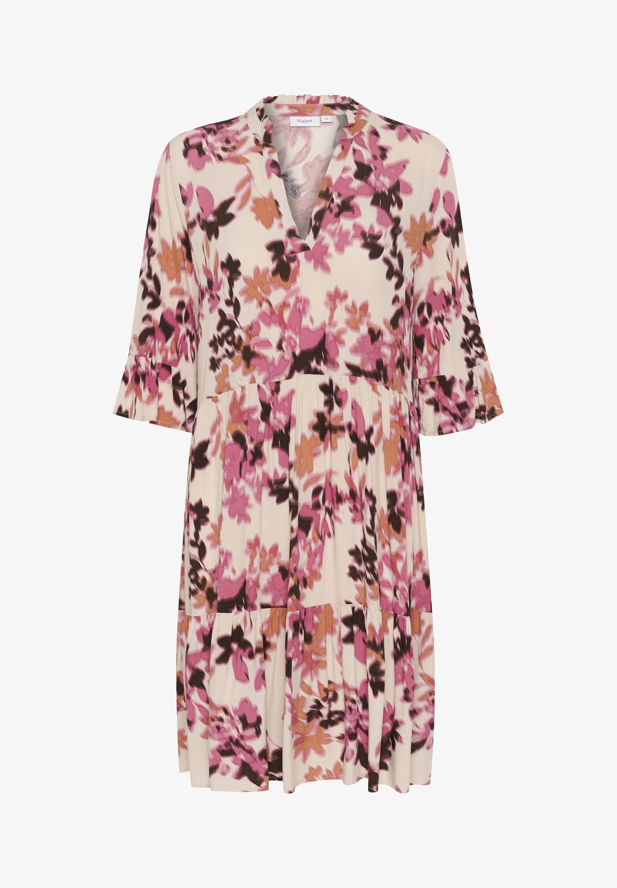 Saint Tropez Tiered Day Dress - Gray Chateau Blooms