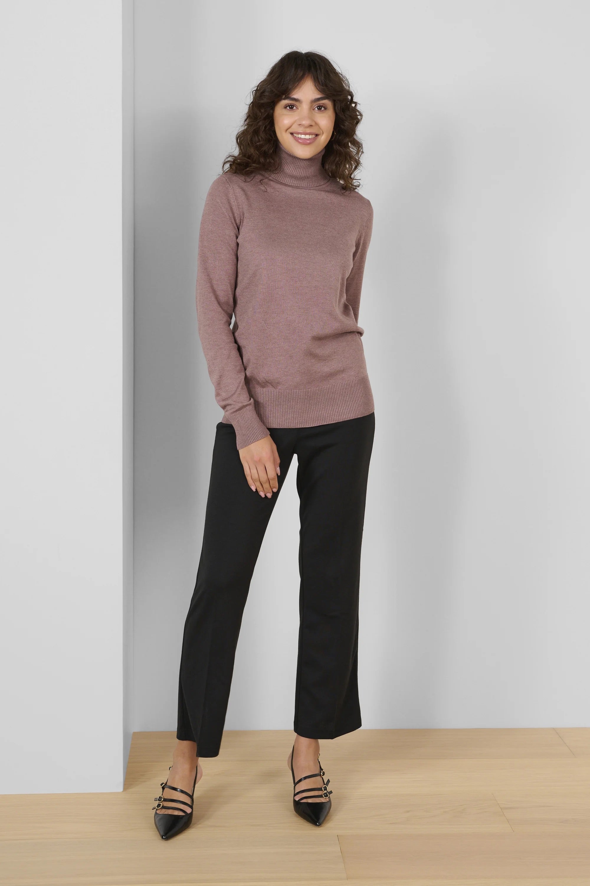 Saint Tropez MILASZ Rollneck Pullover - Antler Melange J2046