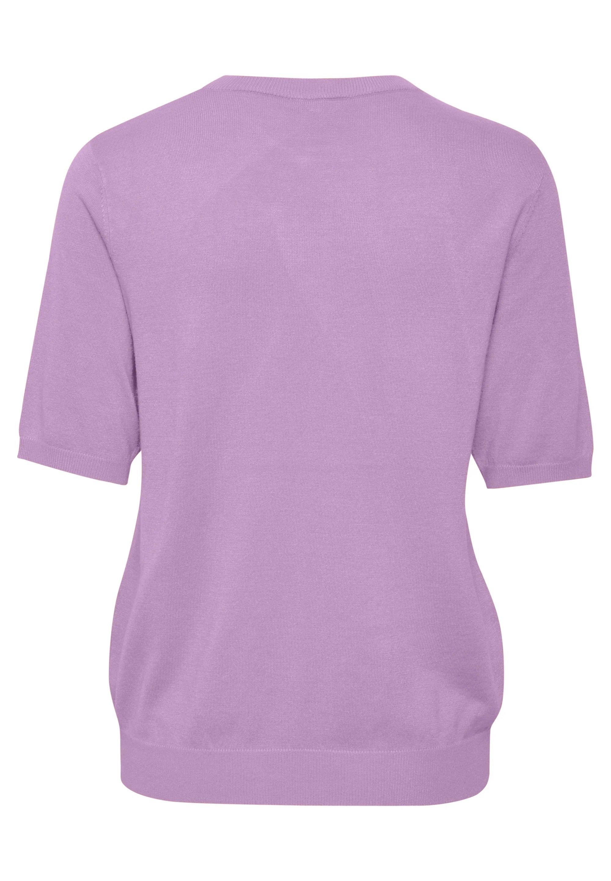 Kaffe Kalizza Lupine Lavender Fine Knit Short Sleeve Top – Women's Designer Outlet