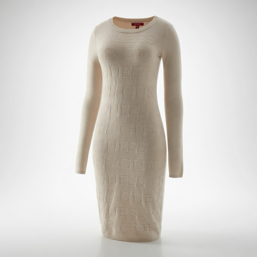 guess cream dress Bandage Mini Dress