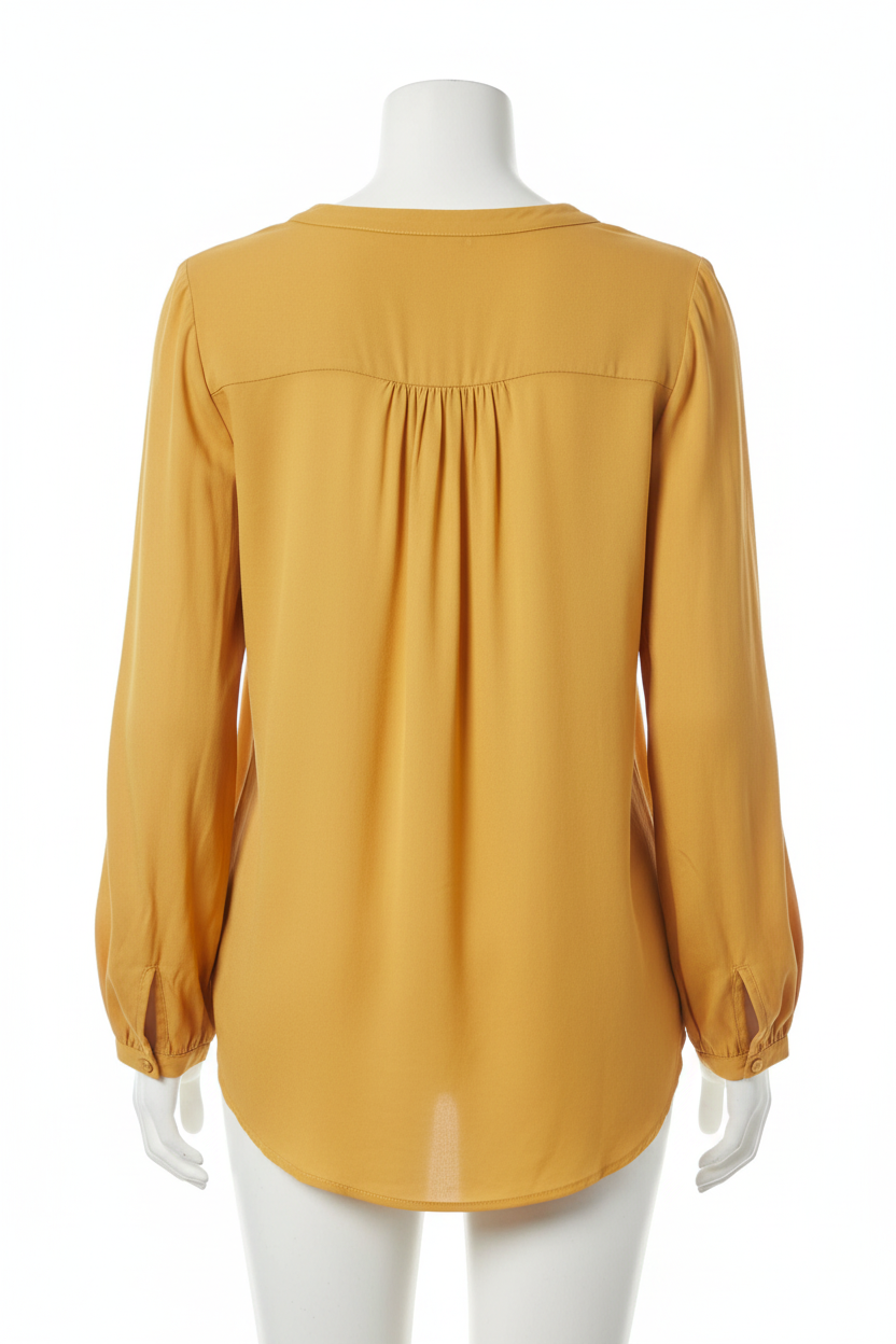 Q/S s.Oliver yellow blouse - professional product photo back view