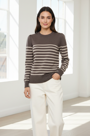 MilaSZ Striped Pullover - Lifestyle Full Body