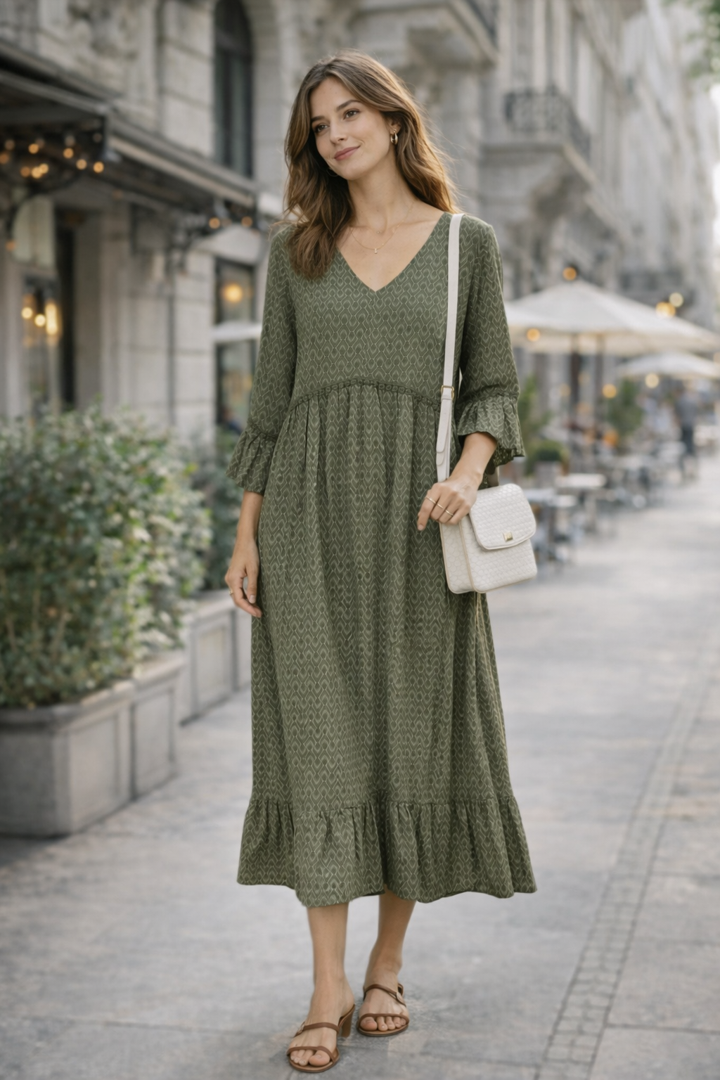 Sorbet SBODA Textured Midi Dress
