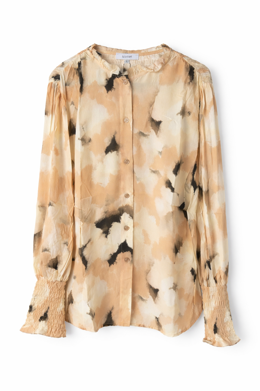 Sorbet SBIRINA Abstract Print Blouse - Beige
