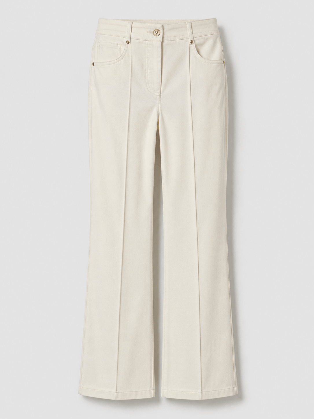 Marciano by Guess Flare Trousers – Cream, women's fashion, premium designer clothing, elegant style, bootcut leg.