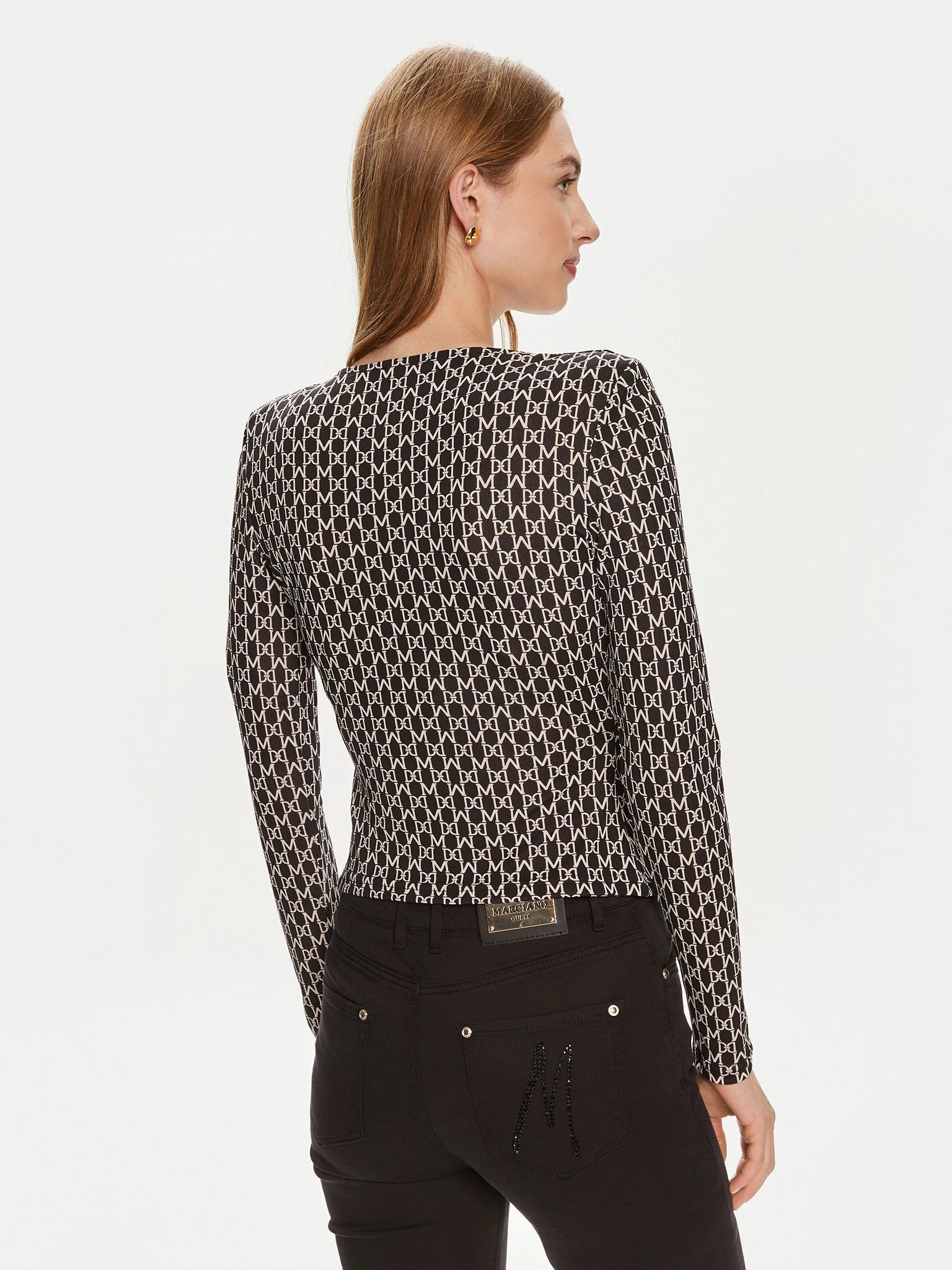 MARCIANO by GUESS Blouse (Black, Slim Fit)