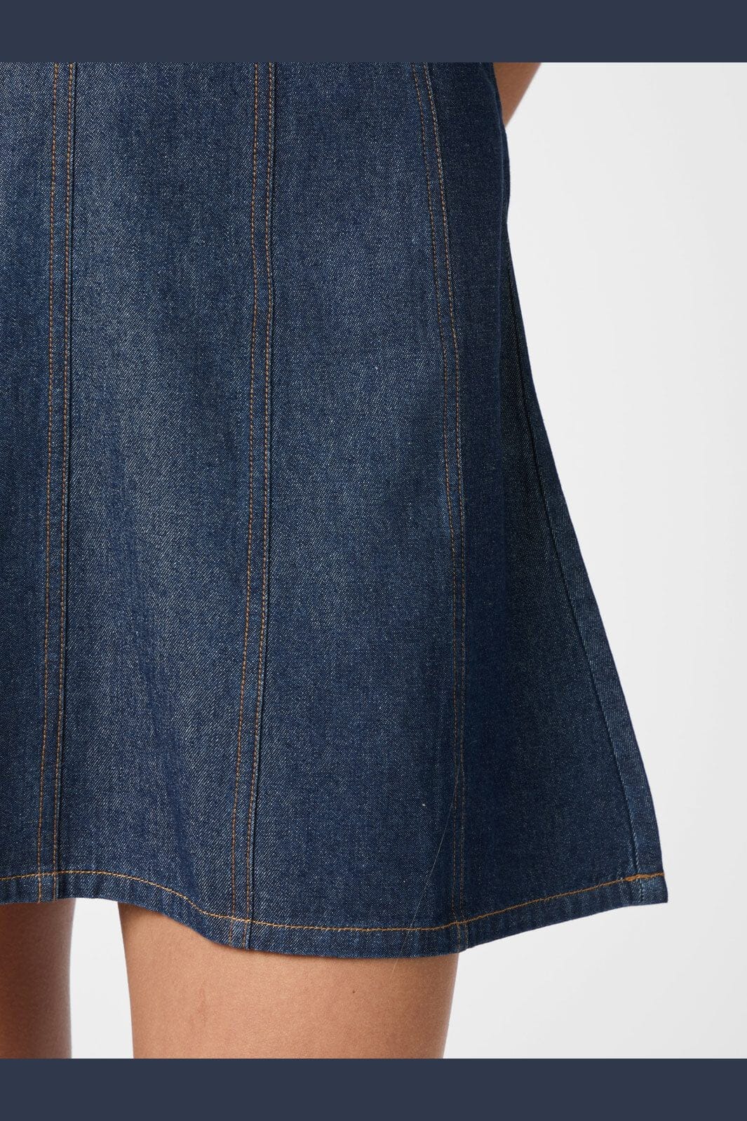 Neo Noir Nava Dark Blue Denim Mini Dress – V-Neck Sleeveless A-Line | Women