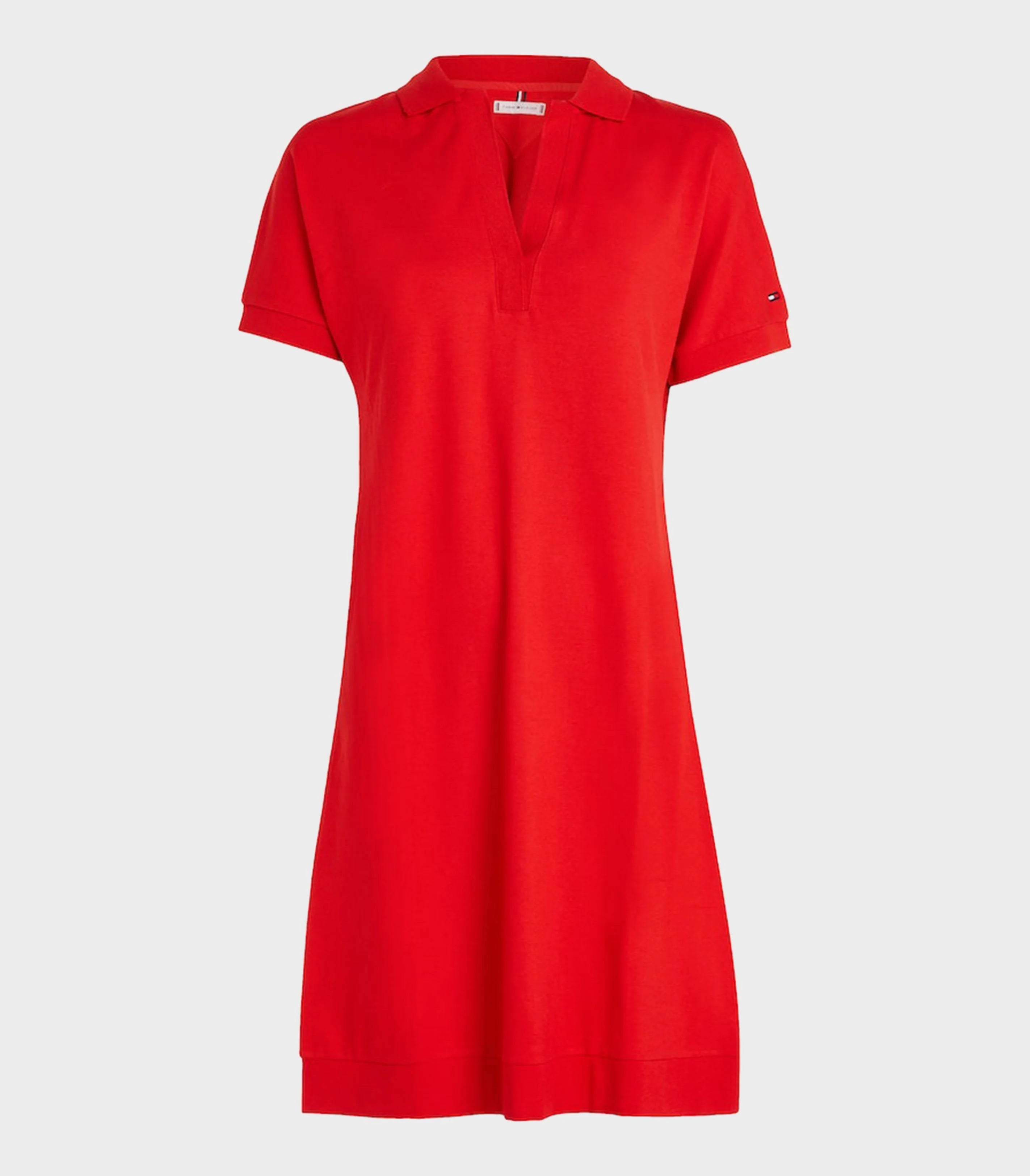 Tommy Hilfiger Relaxed Lyocell Polo Dress – Red