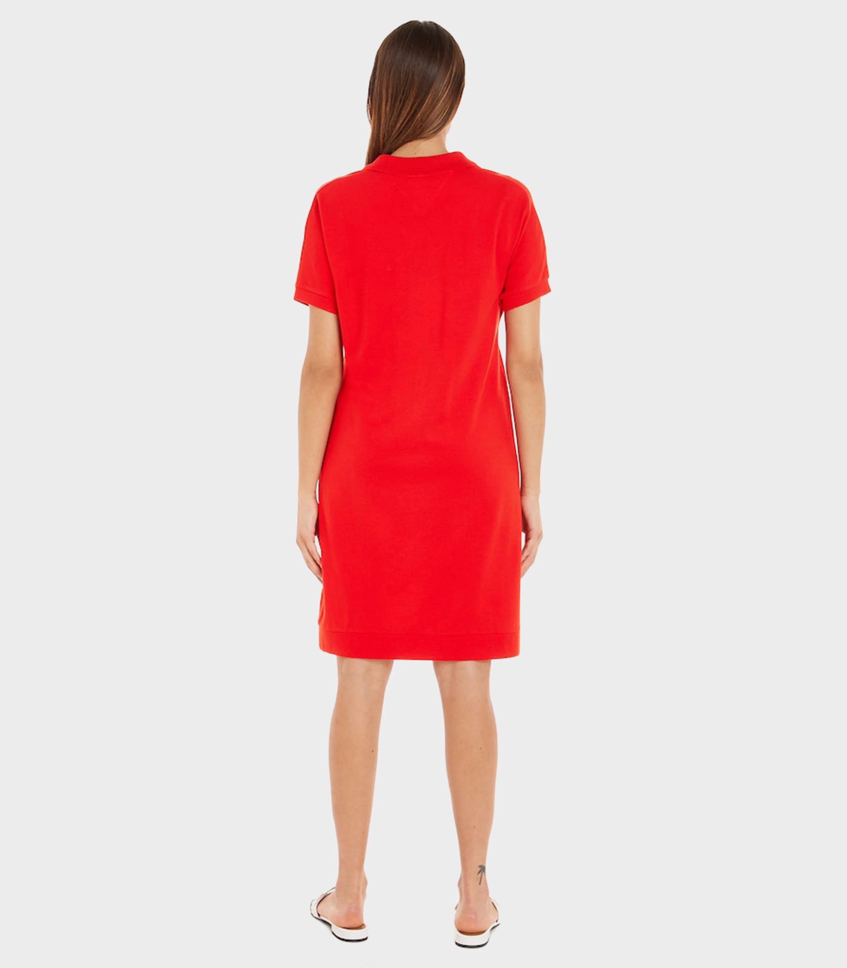 Tommy Hilfiger Relaxed Lyocell Polo Dress – Red