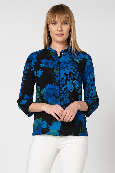 Desigual Ancona Crinkle Effect Floral Top