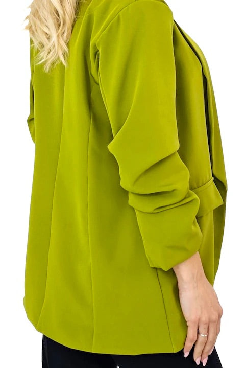 Sorbet Longline Blazer - Chartreuse Green