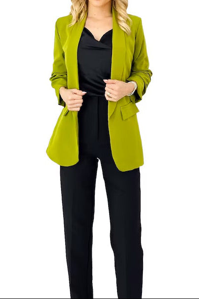 Sorbet Longline Blazer - Chartreuse Green