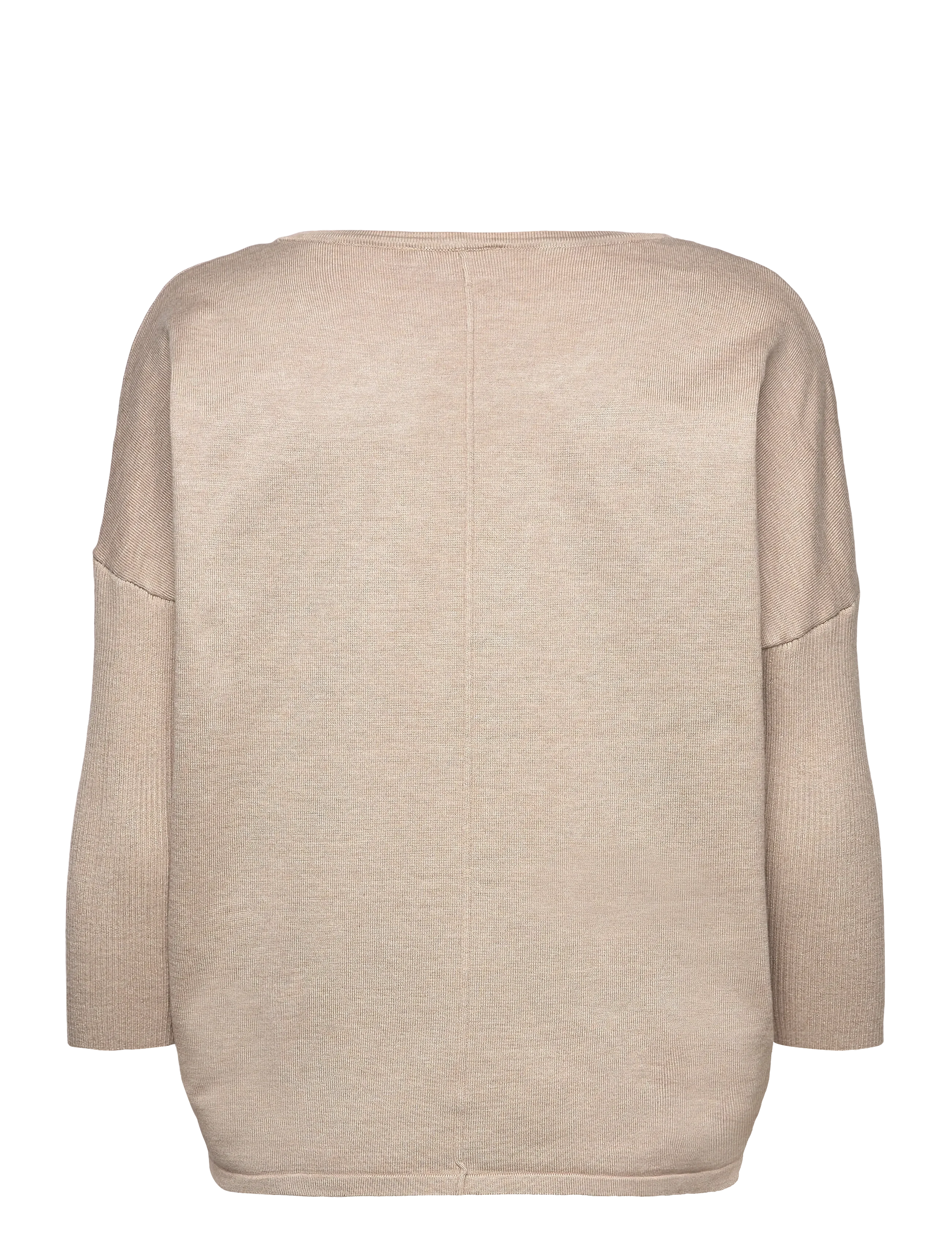Saint Tropez MilaSZ R-Neck Pullover - Plaza Taupe Melange