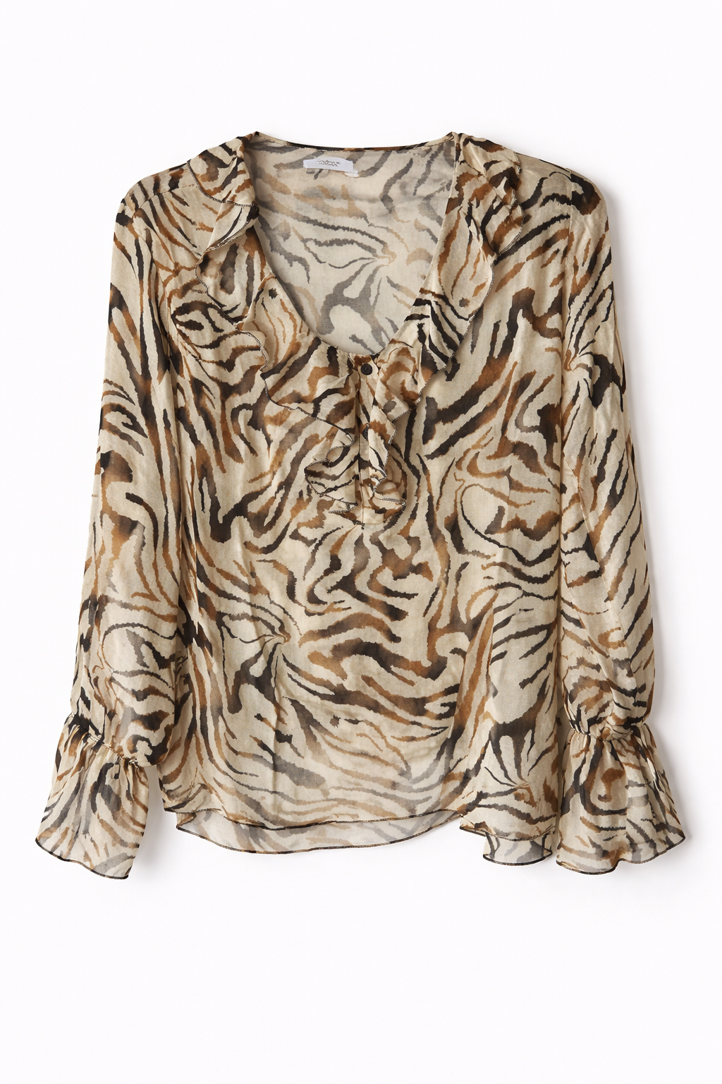 Sorbet SBELAH Zebra Print Blouse - Beige